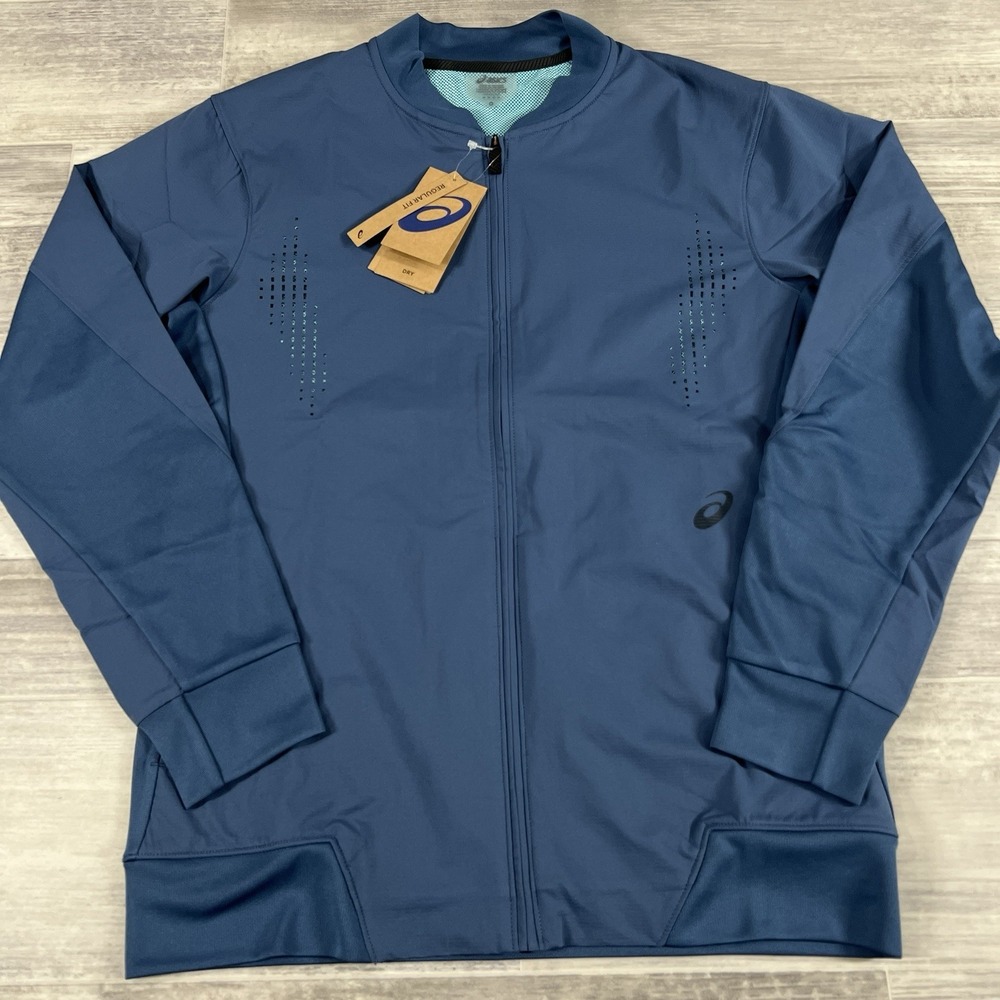 NWT Asics Hybrid Training Jacket Color Grand‎ Shark Men's Size Medium MSRP $120
